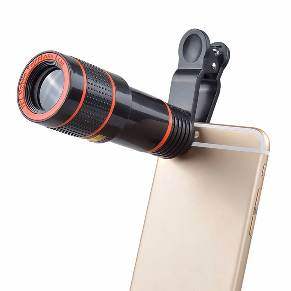 Exquisitely Designed 12 Times Mobile Phone Telephoto Telescope Lens Hd Camera Zoom External Phone Lens for Photographers