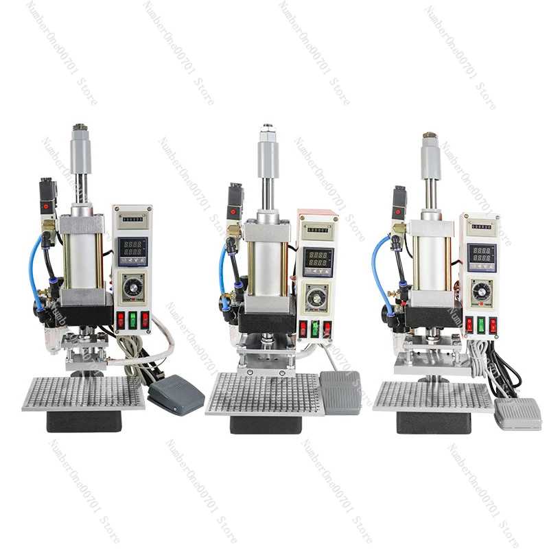 220V/110V Pneumatic Hot Stamping Machine PVC Card Book Leather Paper Wood Custom Logo Embossing Embossers