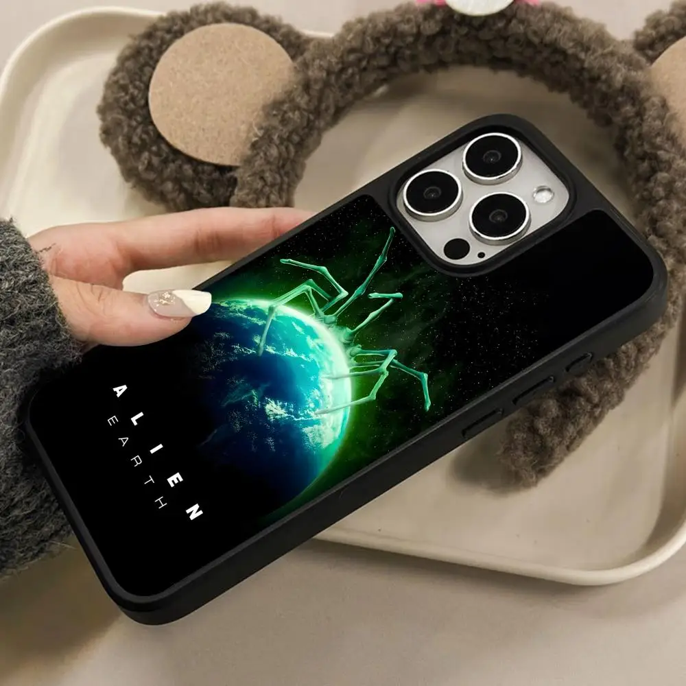 

Alien Earth Mobile Cell Phone Case for iPhone 17 16 15 14 13 12 11 Air Pro Max Plus Matte Surface Colorful Cover Pretty Luxury