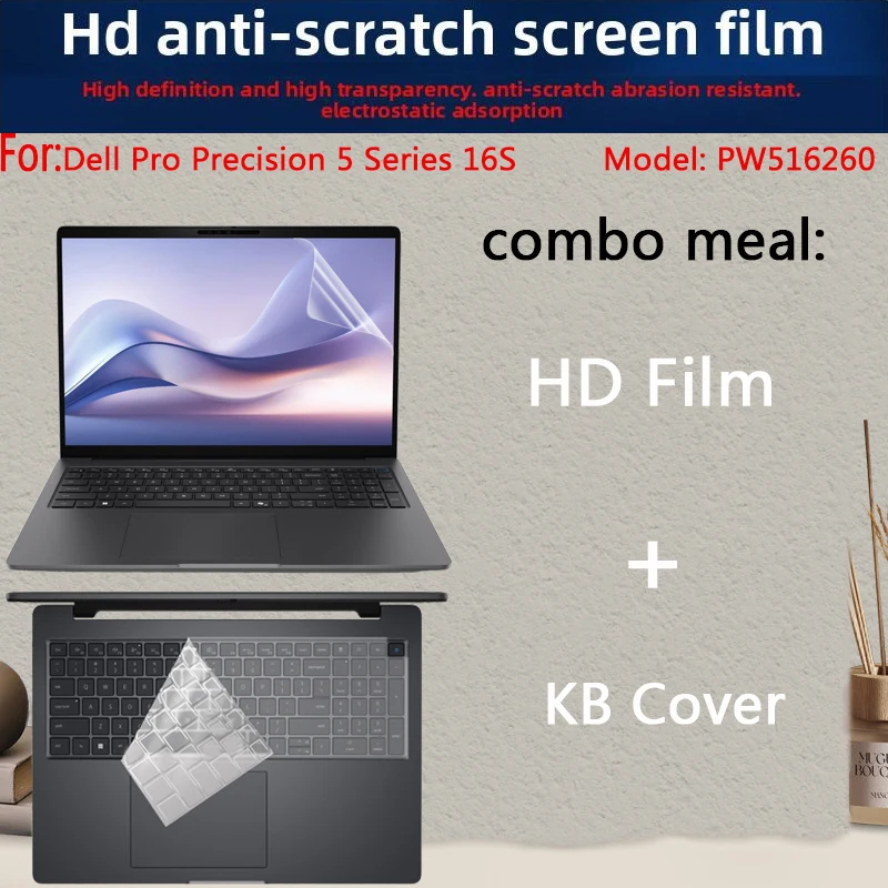 Película para teclado Dell Pro Precision 5 16S, película para pantalla de portátil PW516260, película endurecida, película anti-azul, película protectora antirreflectante