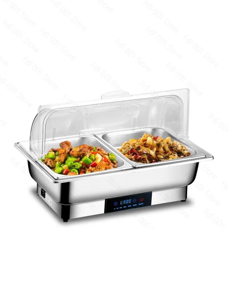 2026-stainless-steel-pc-cover-buffet-set-high-grade-food-warmer-9-qt-electric-chafing-dish
