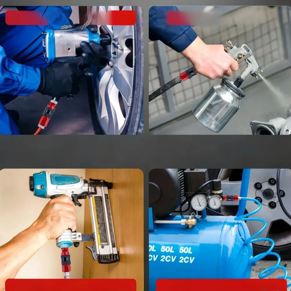 Versatile Pneumatic Quick Coupler Kit For Air Compressor Hose American Standard Npt Fitting Connector Repair Hardware