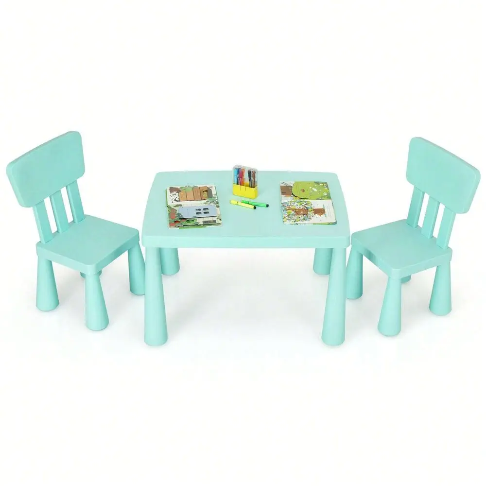 

Kids' Tables And Chairs Escritorio Para NiñosKids Table 2 Chairs Set Toddler Activity Play Dining Study Desk Baby Gift