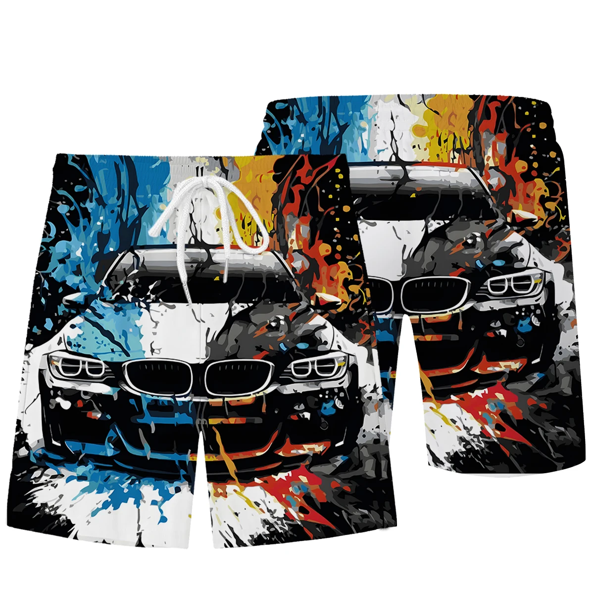

Men's BMW Summer Shorts Fashion and Leisure Hawaiian Beach Shorts 3D Printing BMW Fashion Design Clothing 2025 New Edition