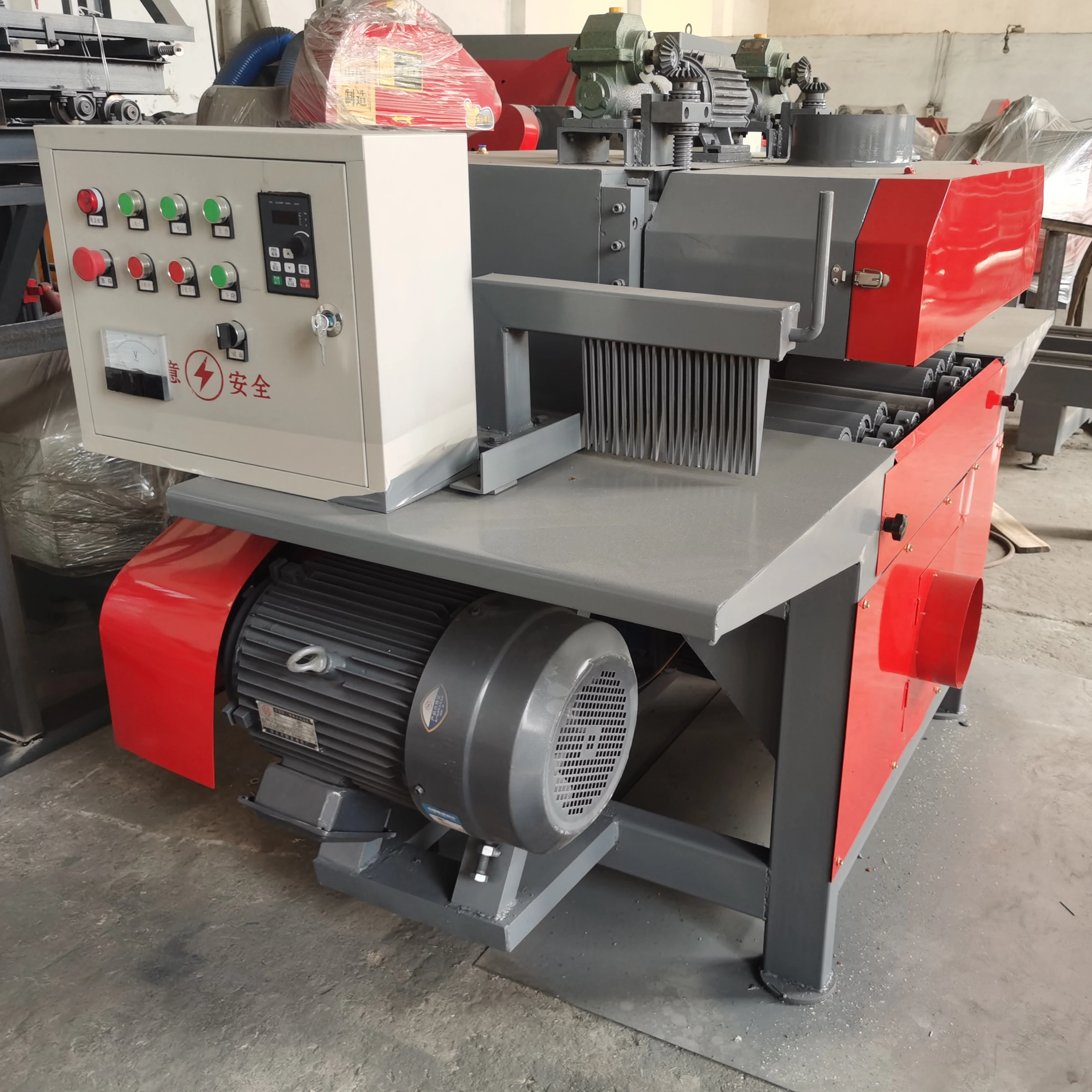 

Brand New JTS500-70 Board Multiple Sawmill Rip Multi Blade Wood Saw Machine With Red