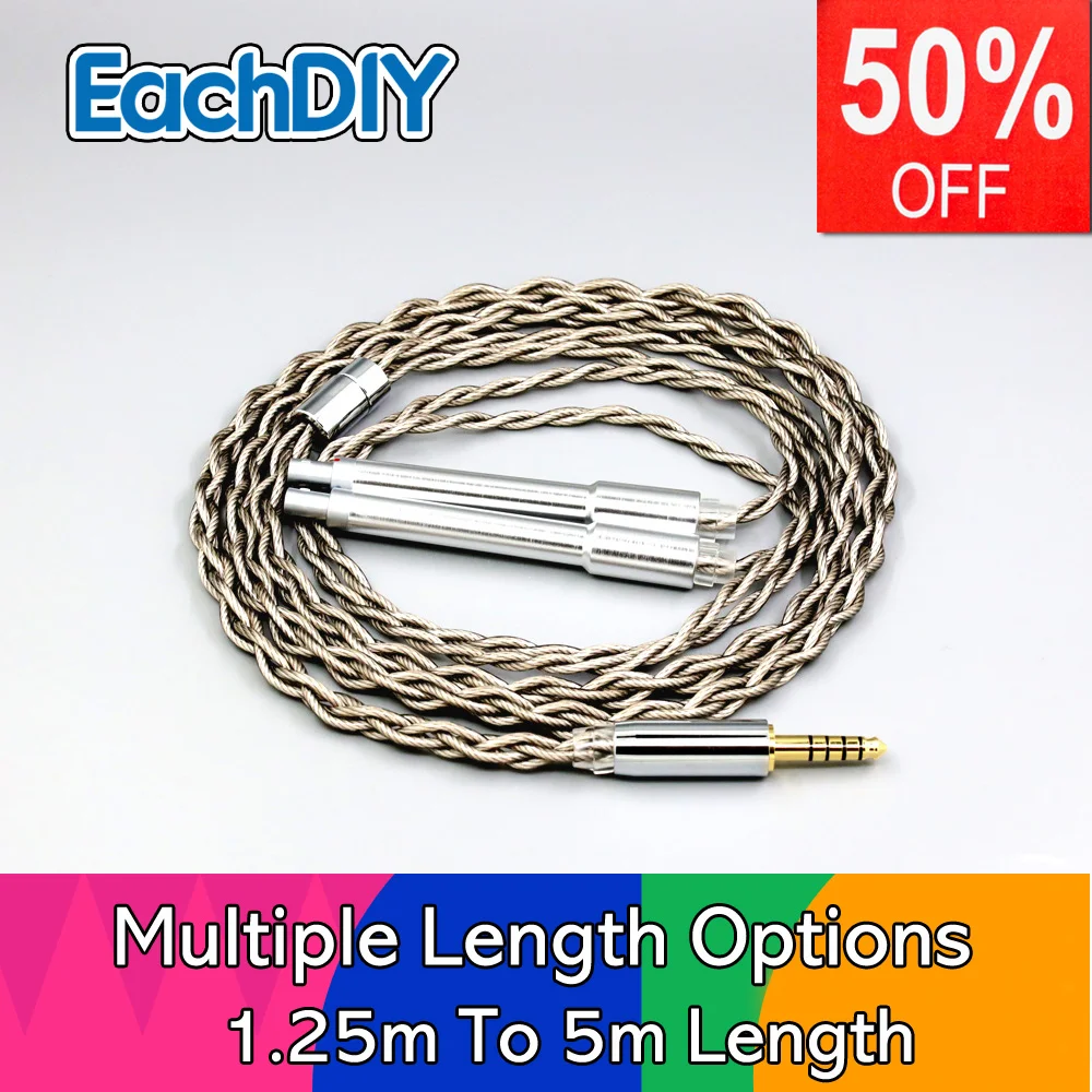 

99% Pure Silver + Graphene Silver Plated Shield Earphone Cable For T+A (Theory + Application) Solitaire P Headphone LN008956