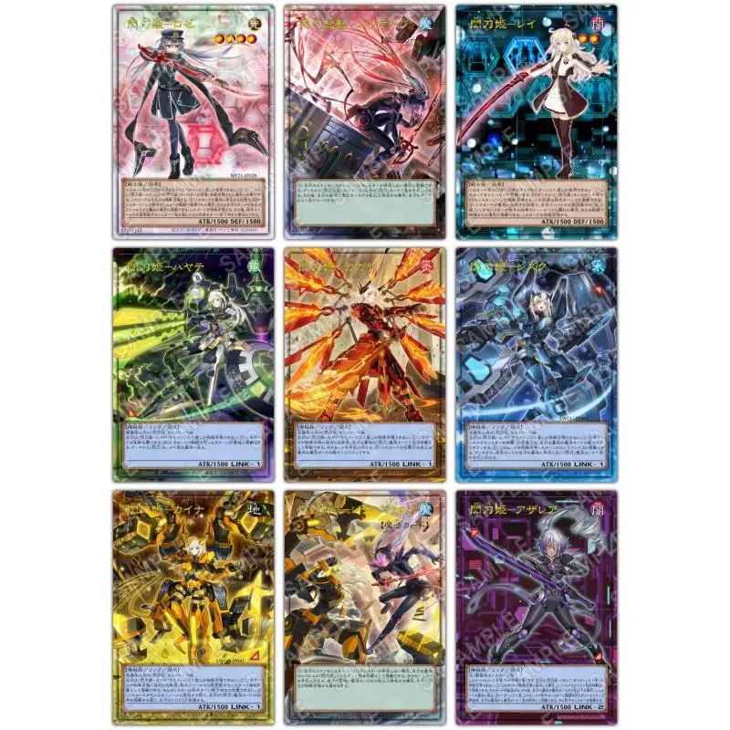 Yu-Gi-Oh Flash Card Sky Striker Ace-Raye Roze Kagari Zeke Diy NPR Anniversary Imprint Anime Collection Action Toy Figures Gifts