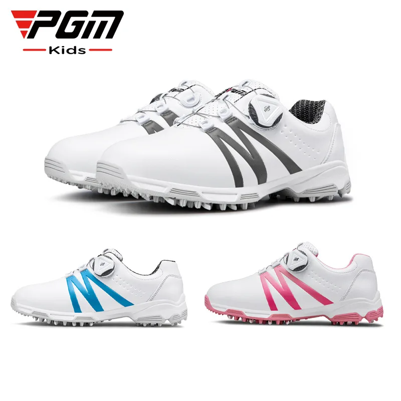 PGM Boys Girls Golf Shoes Light Weight Soft and Breathable Waterproof Anti-slip Universal Outdoor Sports Shoes XZ127