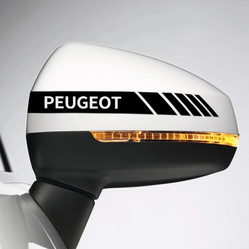 Car Rearview Mirror Side Decal Sticker Body Mod Parts For Peugeot 208 2008 308 3008 408 508 5008 4008 206 307 RCZ Expert Partner