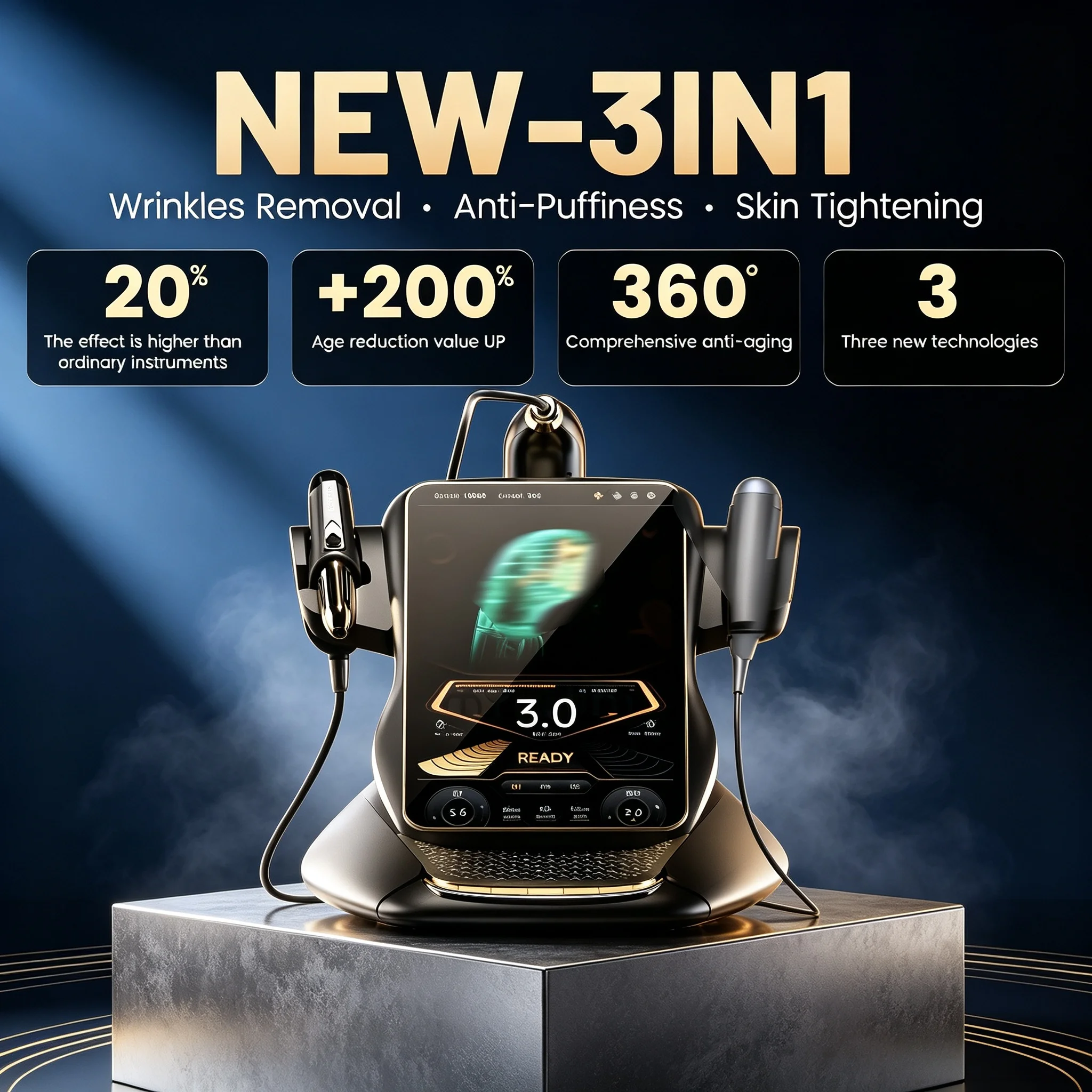 3 in 1 360MAX 25D HiFU Non-Invasive Facial Slimming Anti - Aging Body Firming And Contouring Device