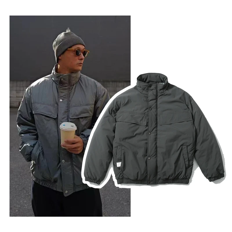 

Куртка Gray Madness с воротником-стойкой, однобортная, в японском стиле, унисекс, высококачественная, повседневная, зимняя, утепленная, из хлопка, сохраняющая тепло