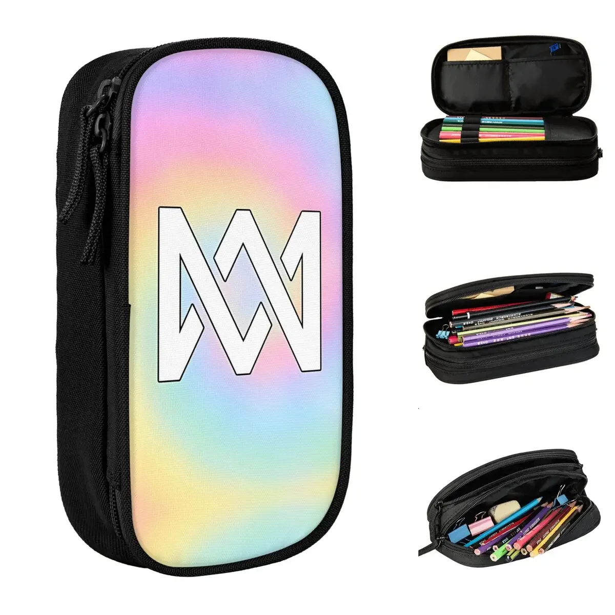 Colorfull MM Marcus And Martinus Pencil Cases Cute Pen Bags Student Big Capacity School Supplies Cosmetic Pencil Pouch