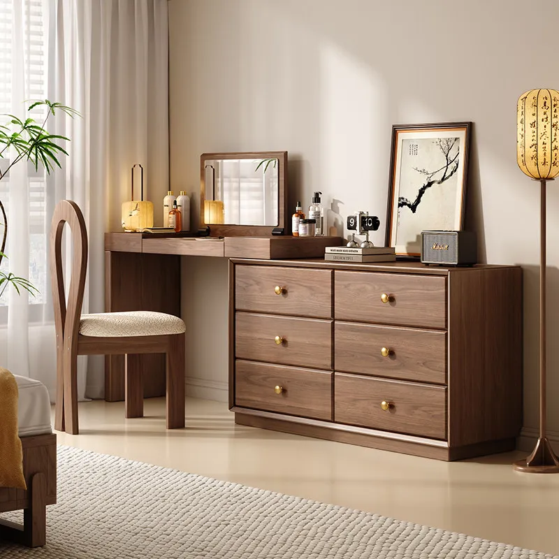 Solid Wood Makeup Vanities Integrated Chinese-style Makeup Vanities Bedroom Storage Home FurnitureVanités De Maquillage ZY40SZT