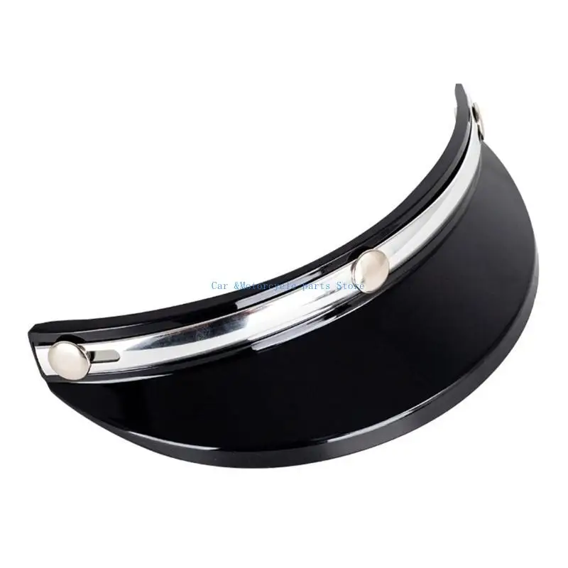 Y9UC 3 Snap-Button Visor Up WindShield Open Face Helmet Visor AntiUV Shield