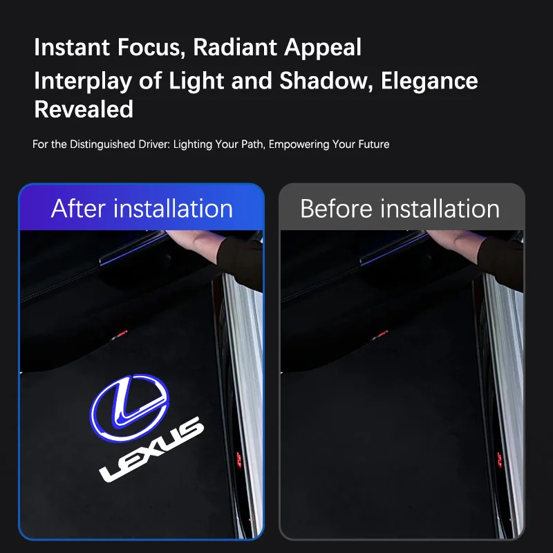 Led باب السيارة ترحيب ضوء شعار العارض مصابيح الليزر لكزس ES GS GX IS LS LX 460 RC 300 350 300h 330 400 RX 270 350 450h RC