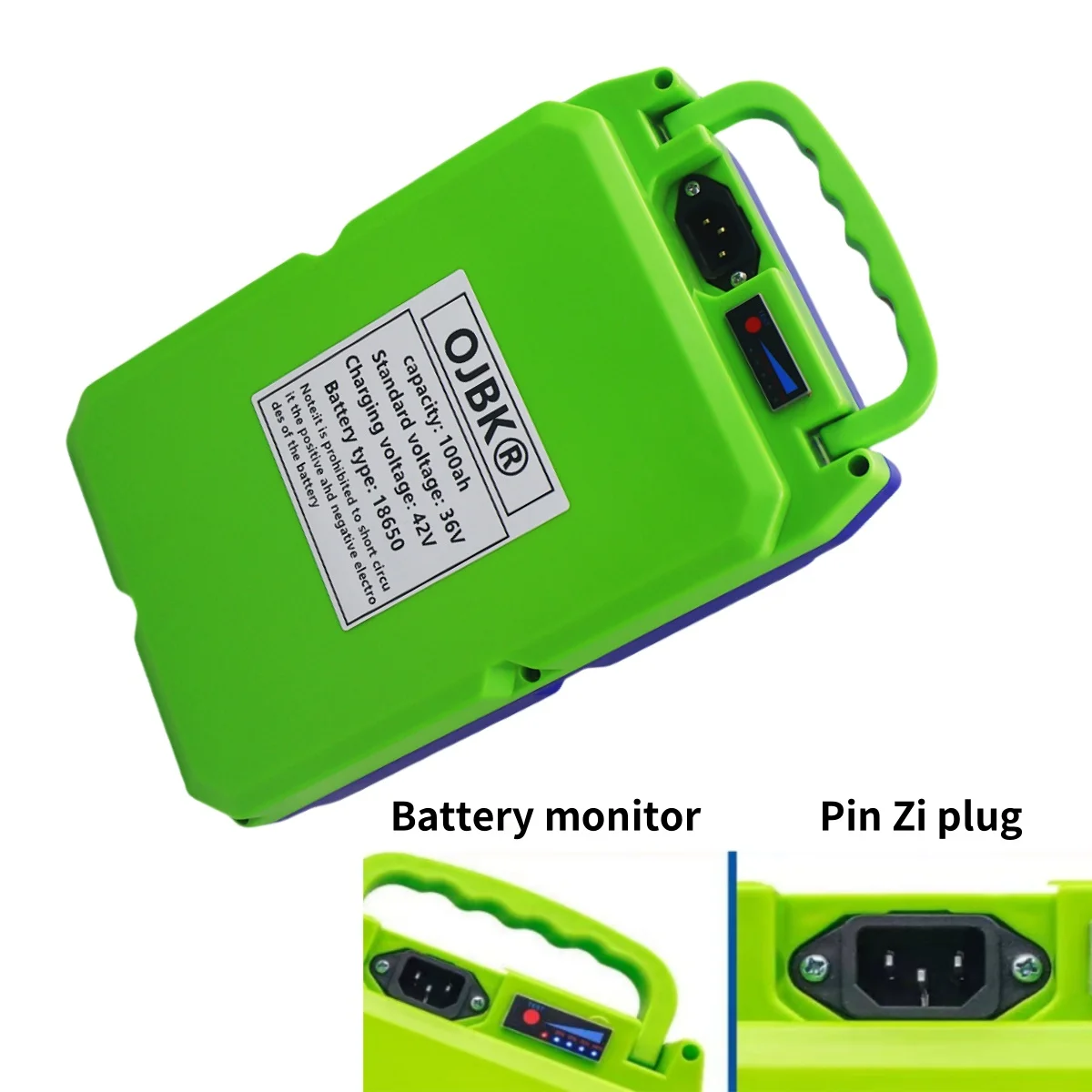 New garden electric tool with lithium battery 36V, suitable for lawn mower, hedge trimmer, charger, connecting cable, backpack