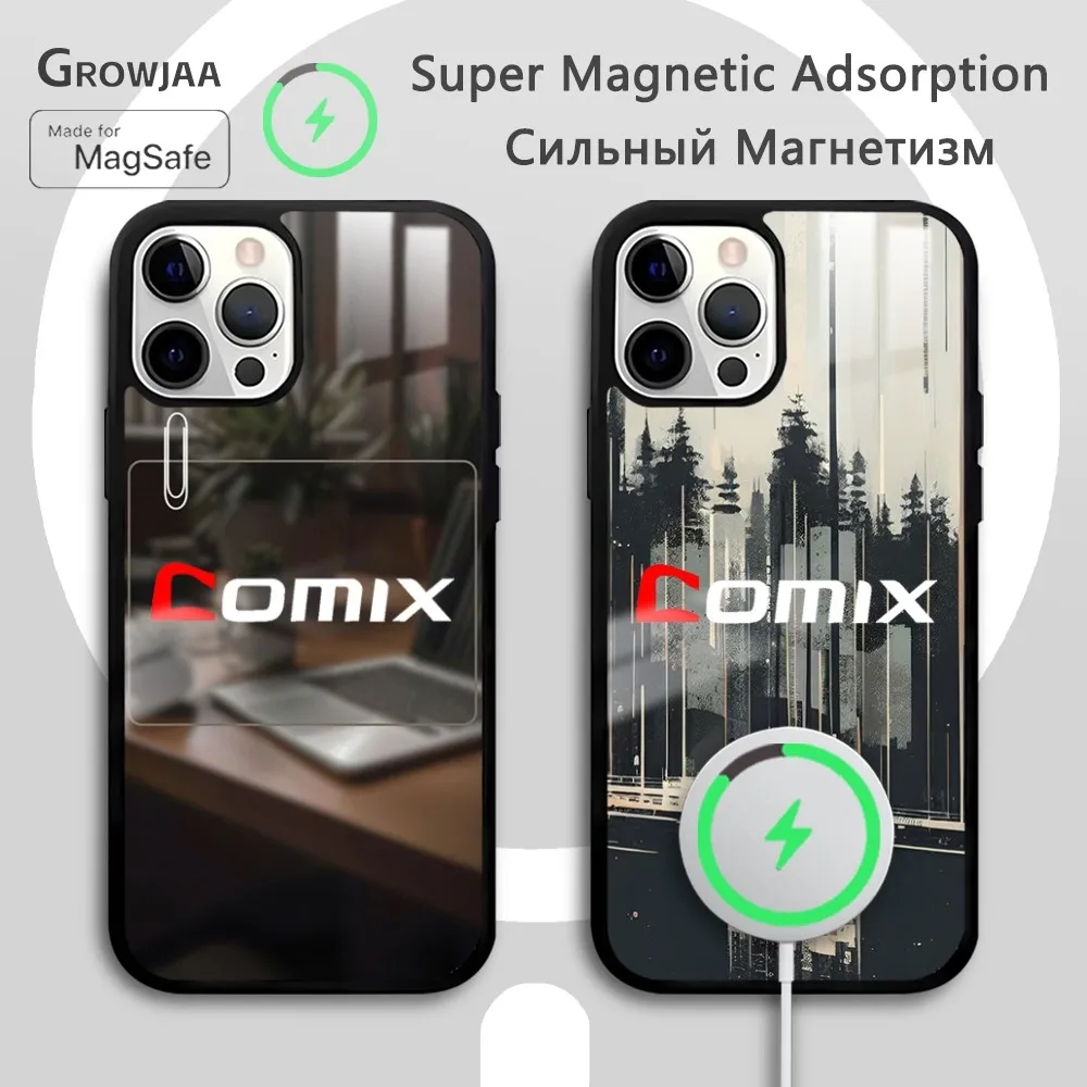 

C-COMIXES Technology Phone Case For iPhone 16 15 14 13 12 11 Pro Max Plus Mini New Magsafe Mirror Wireless Magnetic Funda