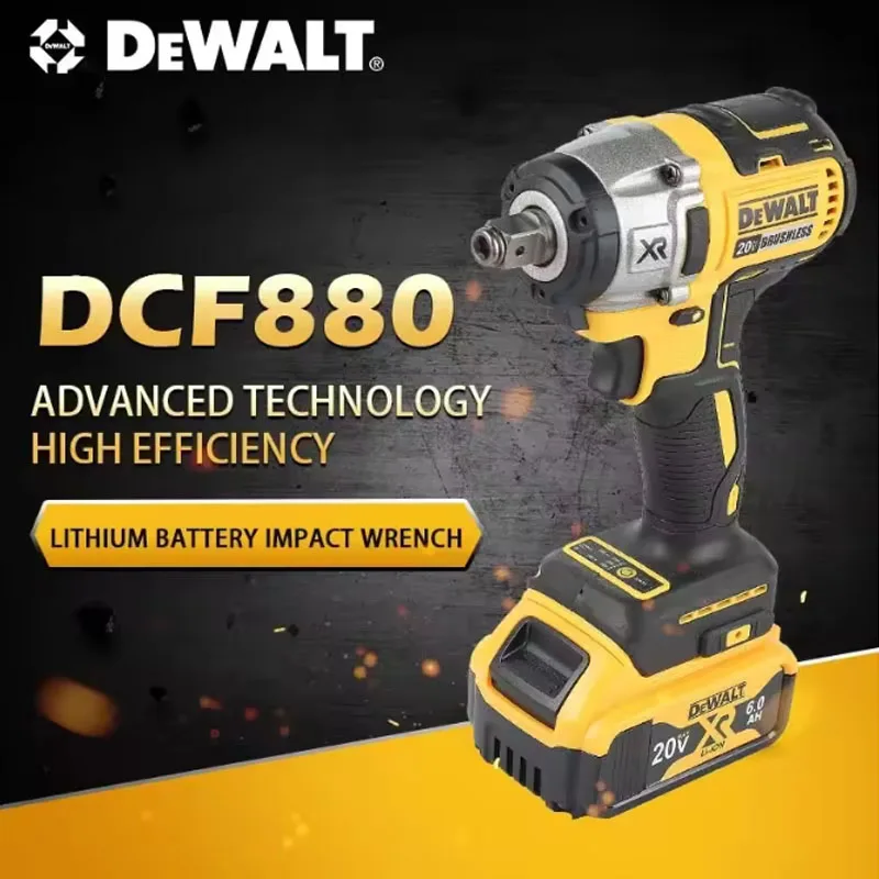 

Бесщеточный ударный гайковерт Dewalt DCF880 с высоким крутящим моментом, аккумуляторный, для ремонта шин, 18В, литиевый, электроинструмент
