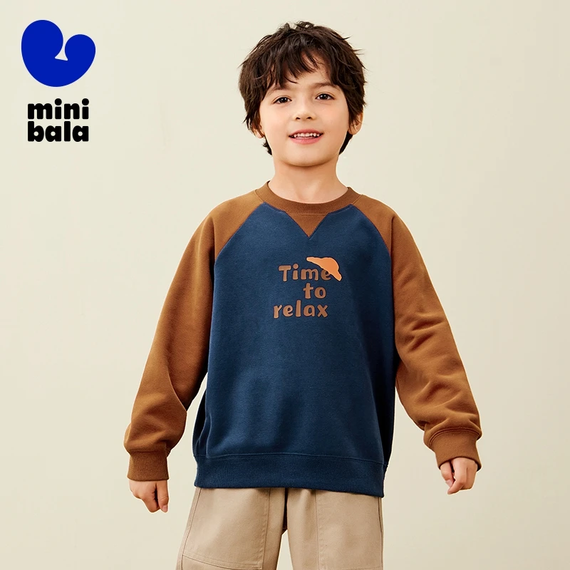 Mini Bala Long Sleeve Sweatshirt Kids Autumn Soft and Elastic Comfortable Pullover for Family of Three