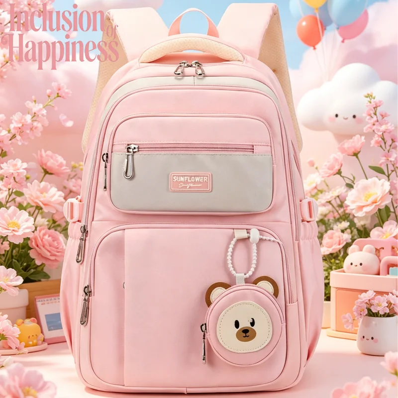 Cute Series Girl Backpack Student Backpack Suitable For Middle And High School Boys And Girls Large Capacity Travel Backpack