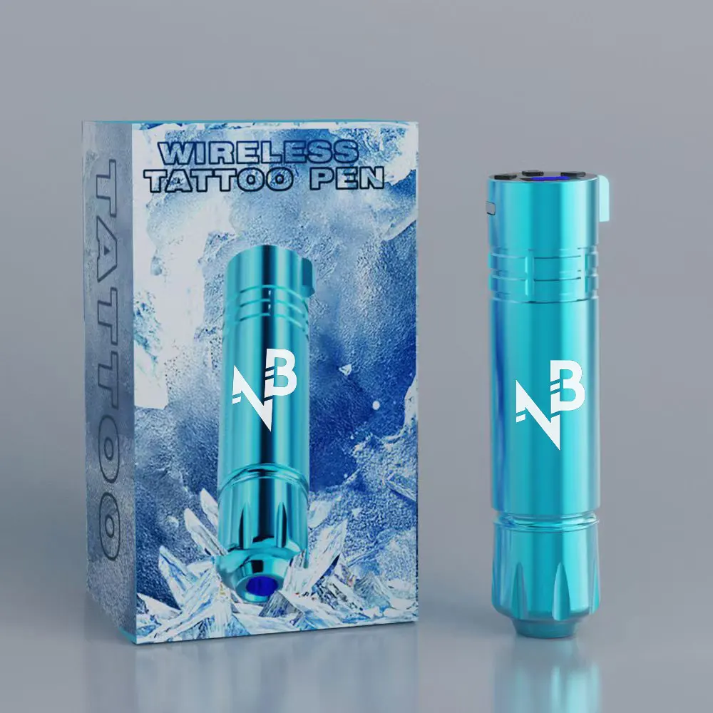 

Набор ручек для татуировки, ручка для татуировки с беспроводным блоком питания емкостью 1500 мАч, набор для татуировки с японским бессердечным двигателем, цифровой дисплей, поставка оборудования для татуировки, ручка для татуировки Blue Collector's Editio