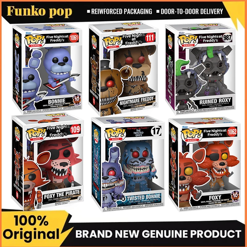 La colección Original Funko Pop Five Nights at Freddy's Series Bonnie Foxy Freddy Roxy es adecuada para niños y niñas como regalo