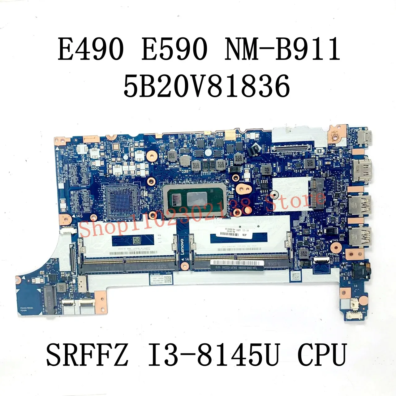 Mainboard NM-B911 With I3-8145U / I5-8265U CPU Laptop Motherboard For Lenovo ThinkPad E490 E590 5B20V81836 5B20V80725 100%Tested