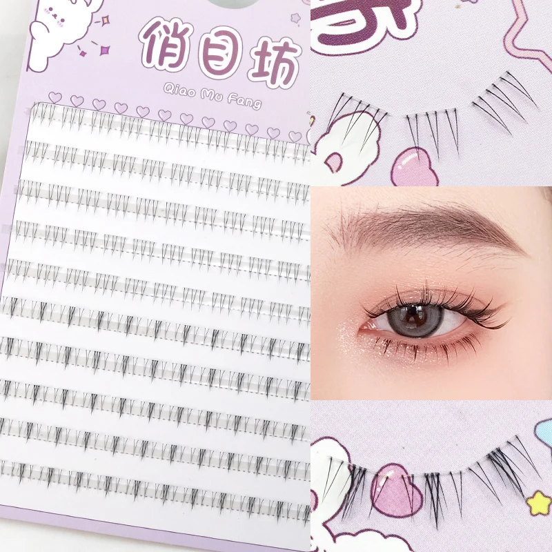 5-7mm Air Lower Eyelashes Fairy Fake LashesSegmented Natural Under Lashes Manga Bottom Lashes Makeup Eyelash Makeup Tool10 Rows