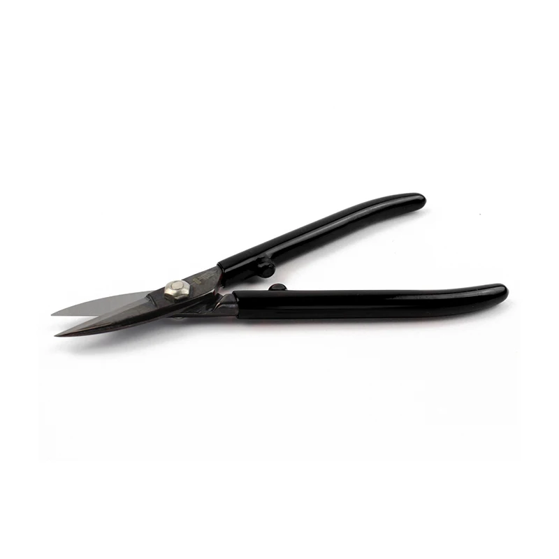 Durston Black Metal Shear 180mm Straight Unsprung Micro-Serrated Precision Cutter Jewelry 0.5mm Sheet Solder Snips