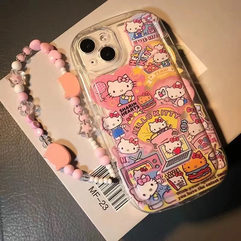 Hello Kitty Cat Heart Angel Unicorn Bear Cartoon Phone Case For iPhone 13 15 11 12 14 Pro Max 13 Mini Xs Xr X 7 8 15 Plus Cover