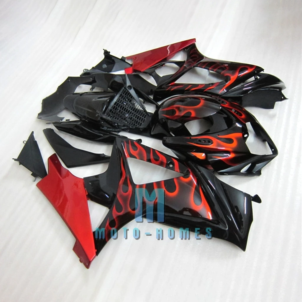 Fairings Kit for SUZUKI GSXR-1000 2007 2008 07 08 GSXR1000 K7 Injection Molded Rebuilding Bike Fairing Red Flames