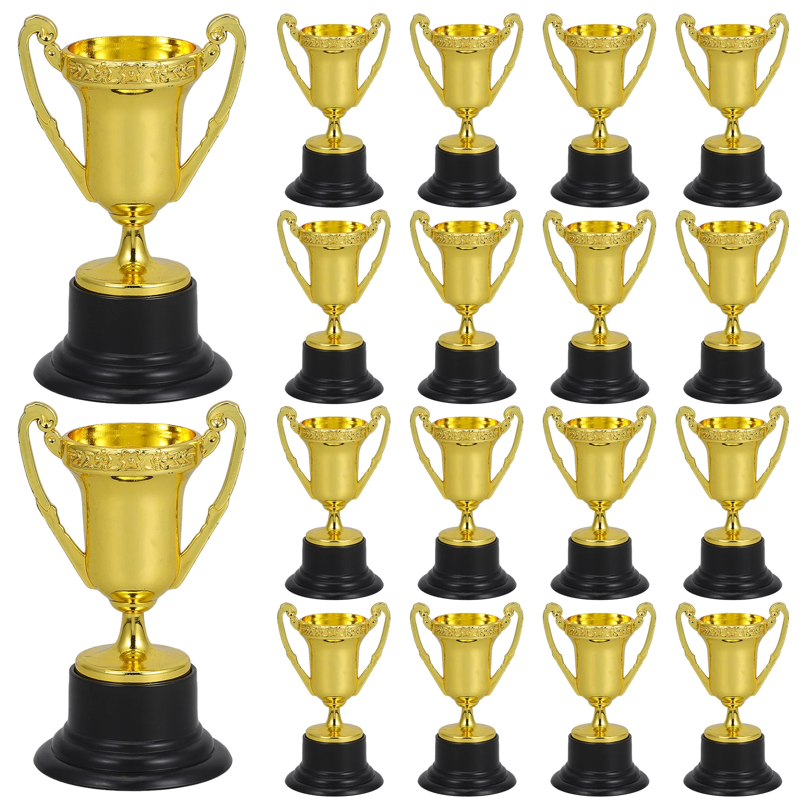 

25pcs Plastic Trophies Durable Award Cups Plastic Award Trophy for School Gifts Party Supplies
