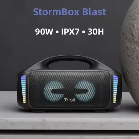 Tribit portátil bluetooth alto-falante 90w stormbox explosão ao ar livre sem fio alto-falante ipx7 à prova dwaterproof água festa acampamento alto-falante 30h playtime