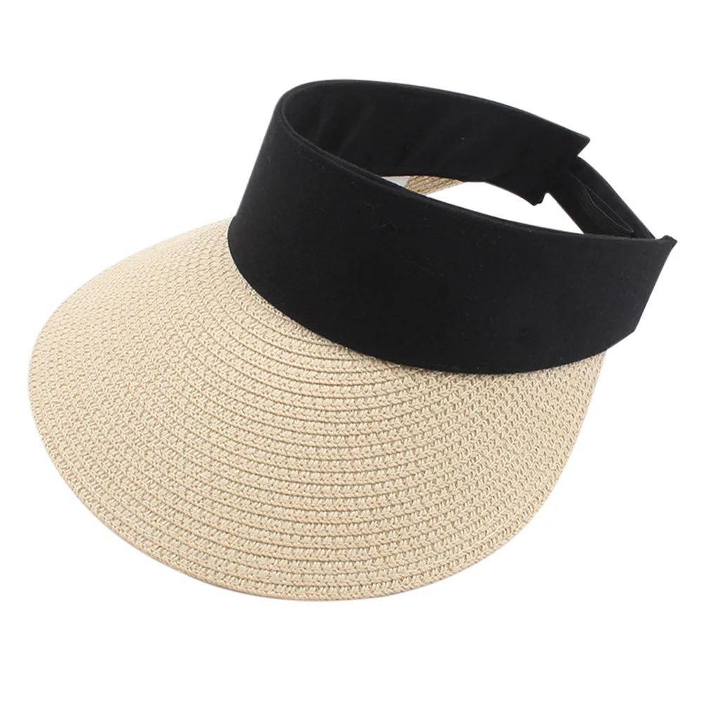 

Straw Sun Hat Wide Brim Foldable Visor Adjustable Size Summer Outdoor Sun Protection Fishing Hat Large Brim Sunshade Cap