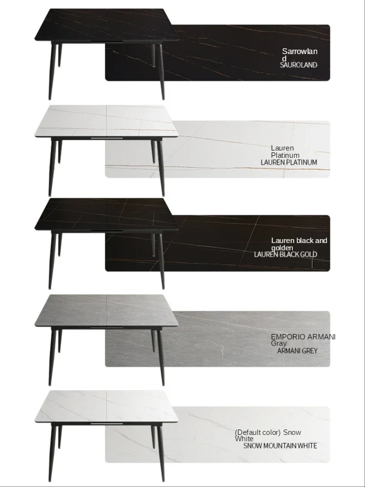 

Комбинация обеденного стола и стула Современный минималистичный бытовой небольшой складной многофункциональный обеденный стол из скандинавского мрамора