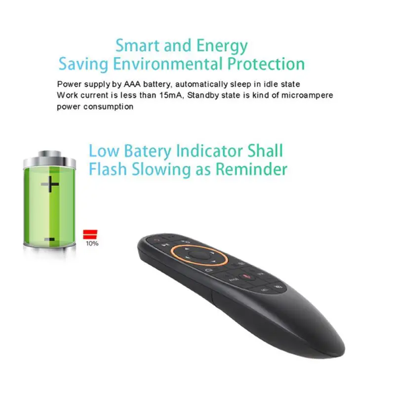 1~6PCS RF Gyroscope G10 Smart Voice Remote Control for Android TV Box PC Wireless Air Mouse IR Learning