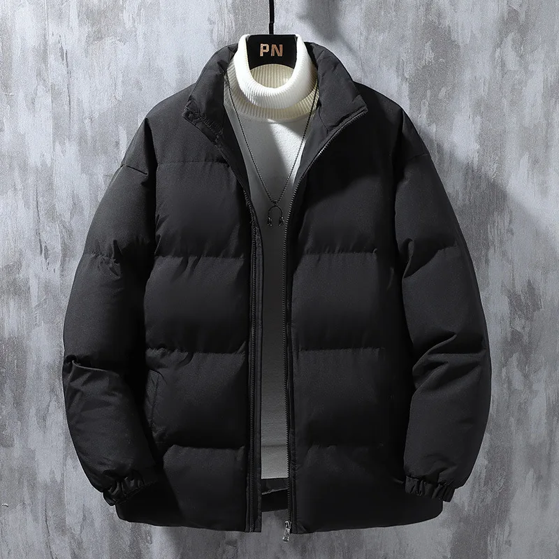 

Men’s Wear Down Cotton-padded Jacket for Men New Winter Casual Outcoat Korean-style Couple's Warm and Thick Cotton-padded Jacket