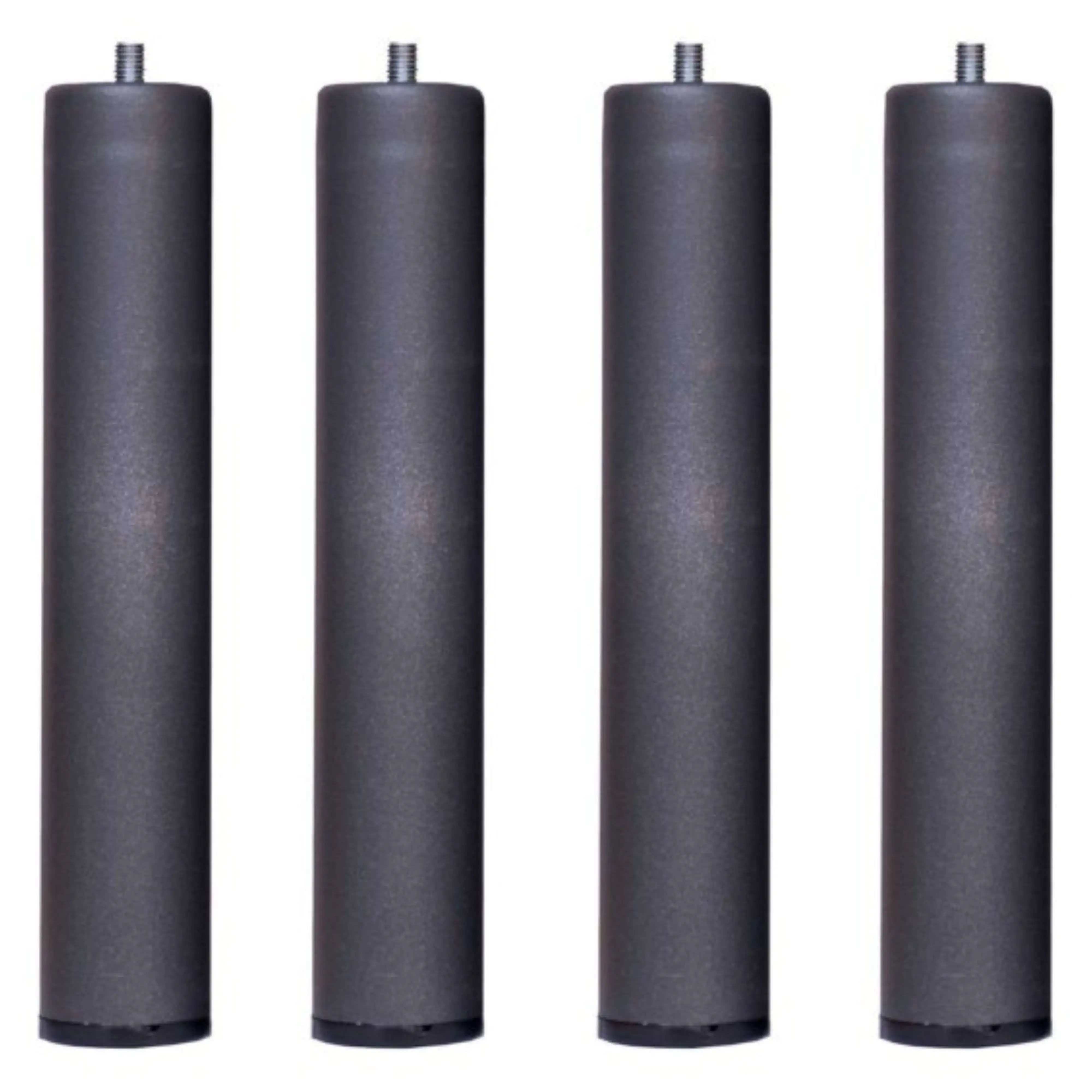 Miroytengo Juego 4 Patas 15 cm para Somier o Base Tapizada con Forma Cilindrica en Metal con Medidas Especiales