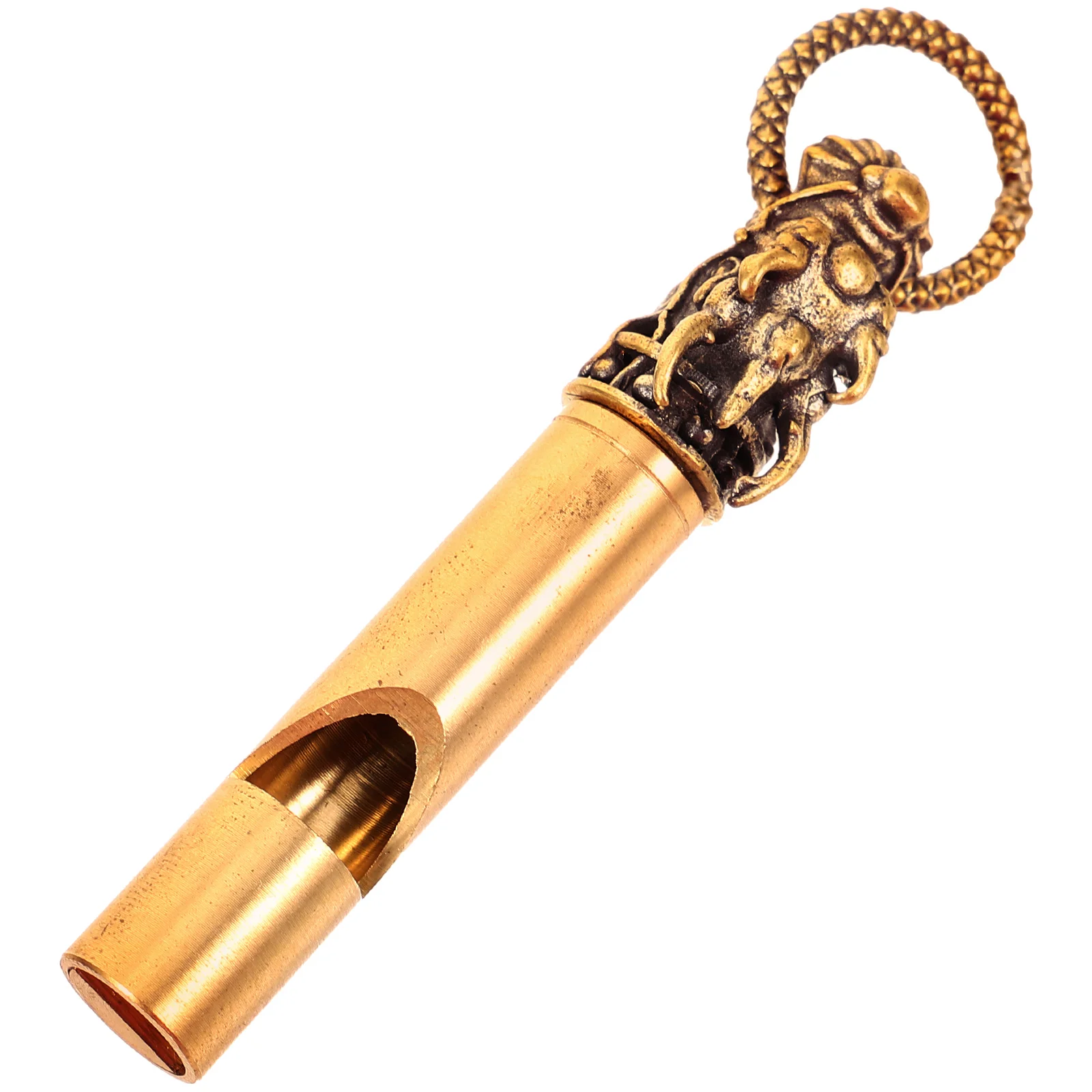 

Brass Whistle Camping Hiking Keychain Decorative Loud Copper Emergency Survival Outdoor Accessory Portable Pendant Gift