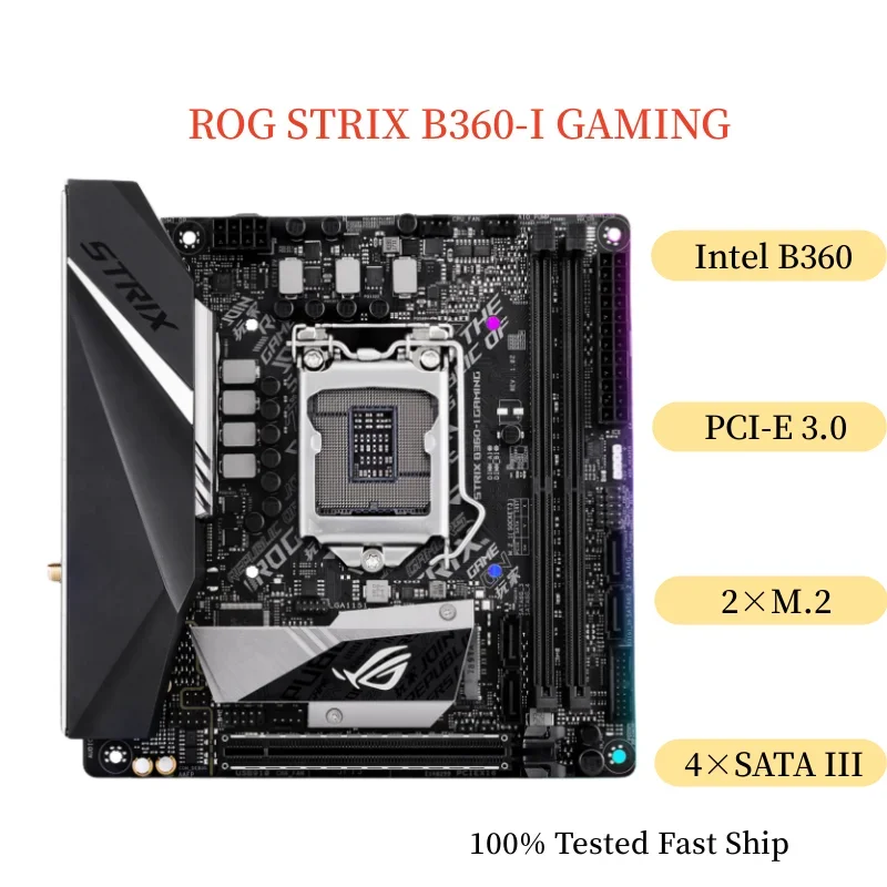 For ASUS ROG STRIX B360-I GAMING Motherboard 32GB LGA 1151 DDR4 Mini-ITX Mainboard 100% Tested Fast Ship