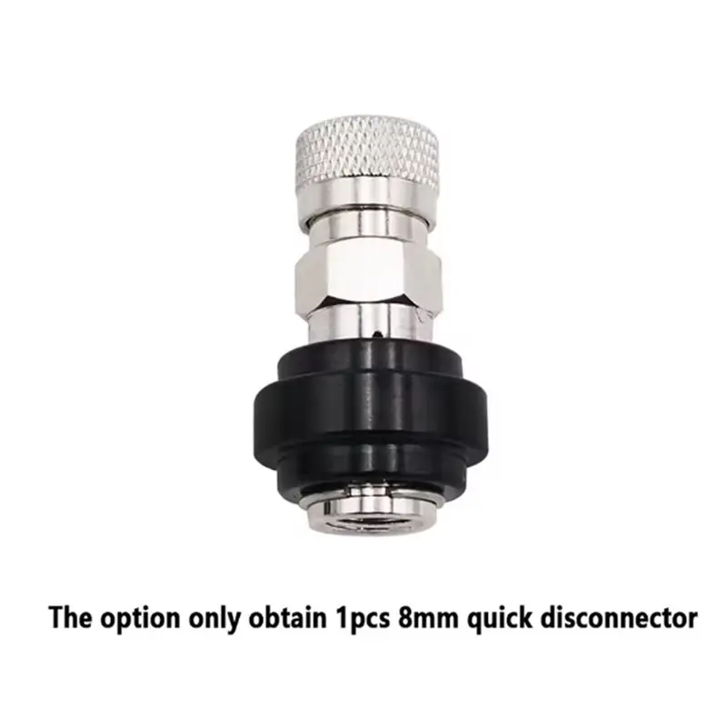 A74E-For Air Tool Compatible For Air Coil Remote Hose Accessory 1/8NPT Stainless Steel Slide Check With 8Mm Quick Disconnect