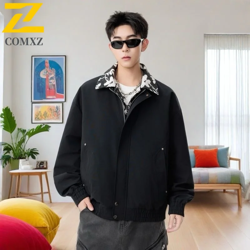 

COMXZ Мужская легкая ветровка, удобная дорожная куртка для прогулок на открытом воздухе, байкерская куртка высокого качества, повседневное дышащее пальто