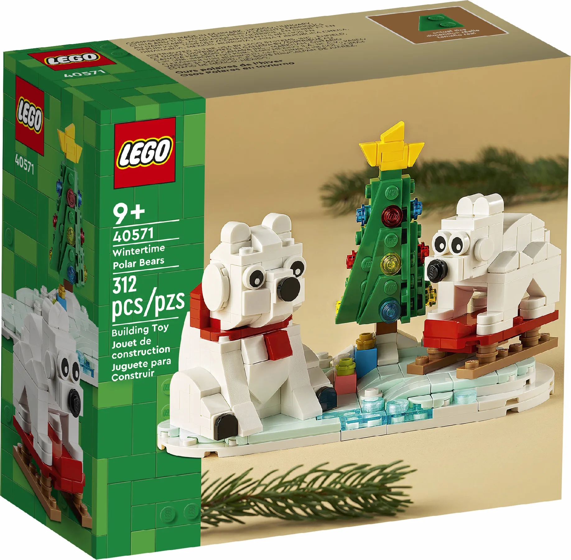 LEGO Wintertime Polar Bears Children Building Blocks Toys for Children\'s Kids Birthday Christmas New Year Gift 40571