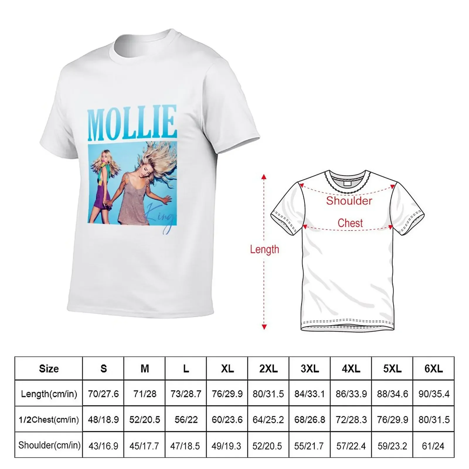 Mollie King - Vintage Style T-Shirt plain blacks fruit of the loom mens t shirts