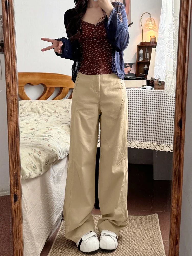 Khaki Wide Leg Deni… - image