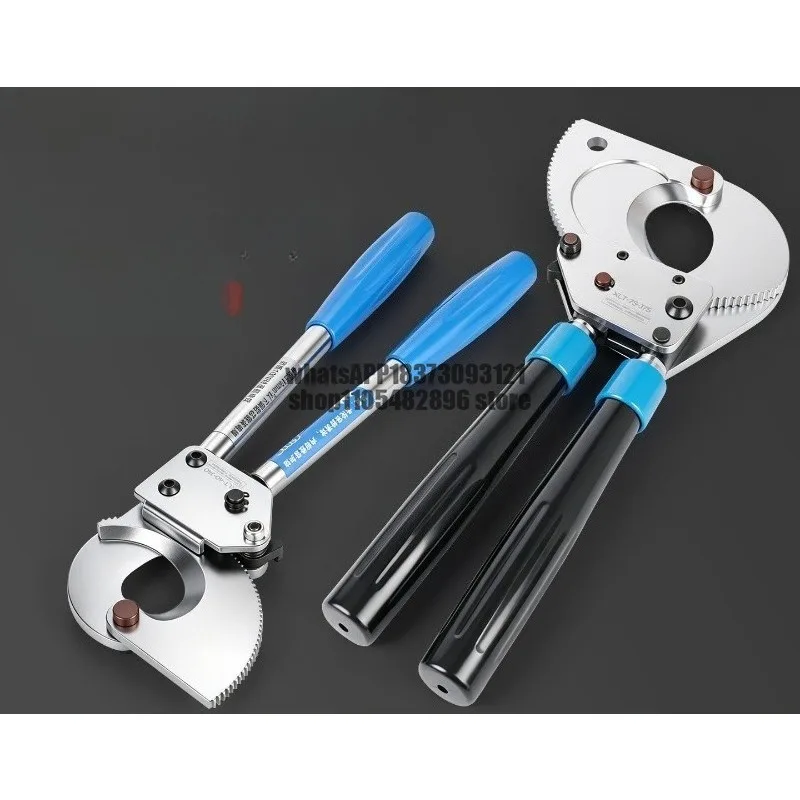 Ratchet cable scissors manual gear type wire cutters white blade industrial grade tangent wire disconnection