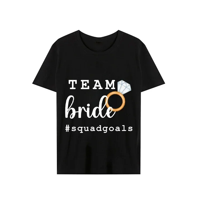 Wedding Hen Bride Squad Party top Team Bride T-Shirt Bridal Party damigelle d'onore EVJF magliette maglietta estiva per abbigliamento donna