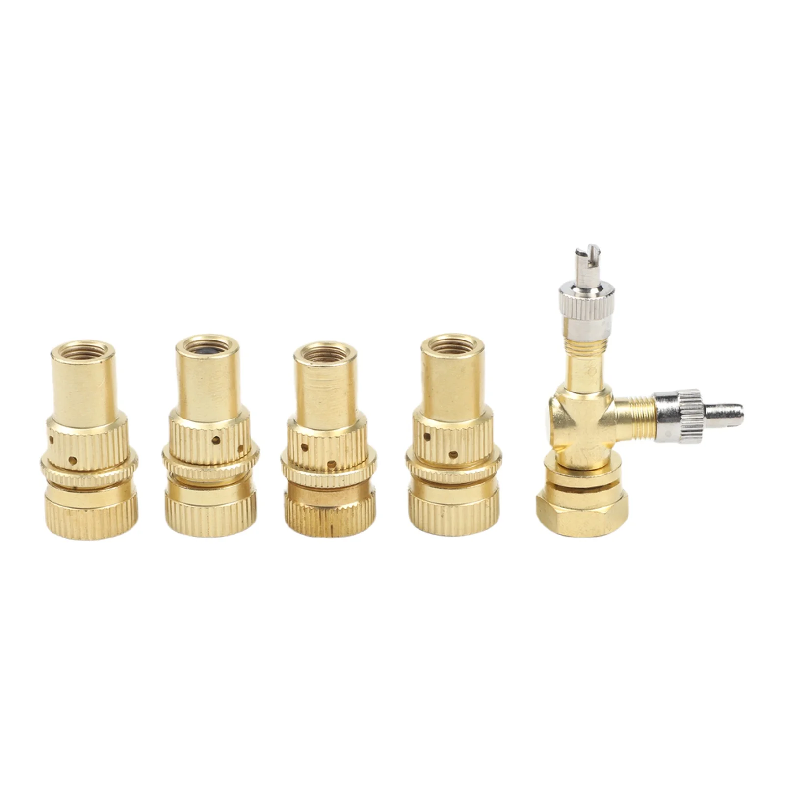 for tpms Valve Tee Adapter With 4pcs Air Release Valve Metal for tpms Copper Integrated Three-Way Valve Pressure Tester Engine