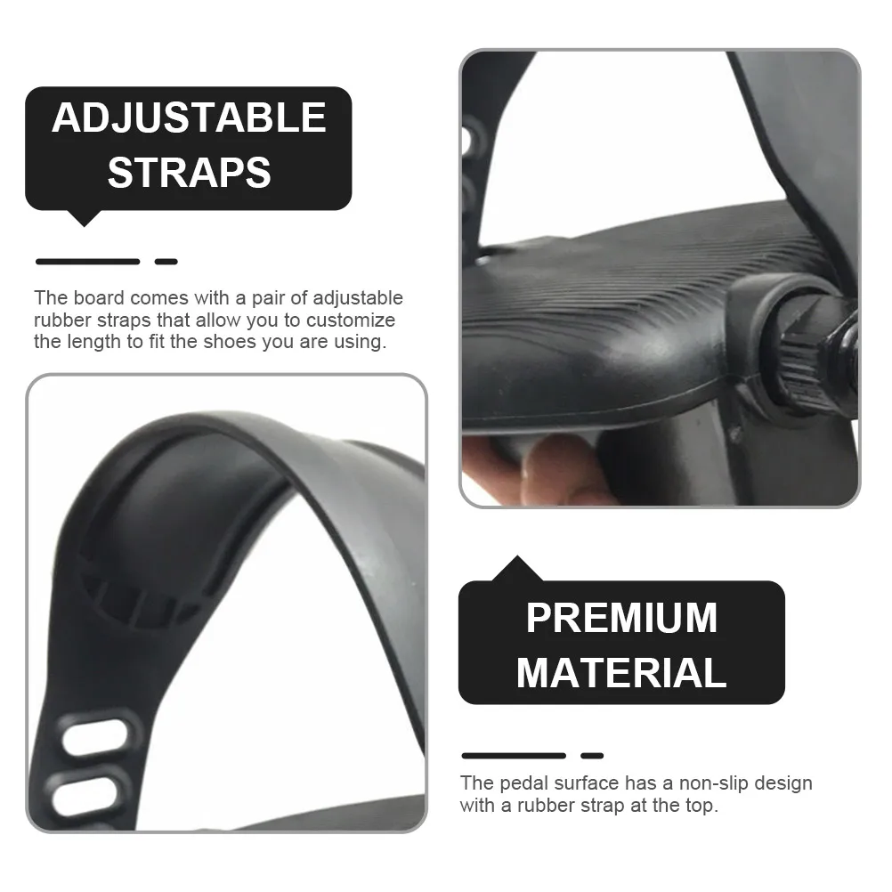 

Bike Pedals Repair Accessories Foldable Gym Cycle Footrest Replacement Parts Mountain Bikes Non Slip Rubber Straps Adjustable