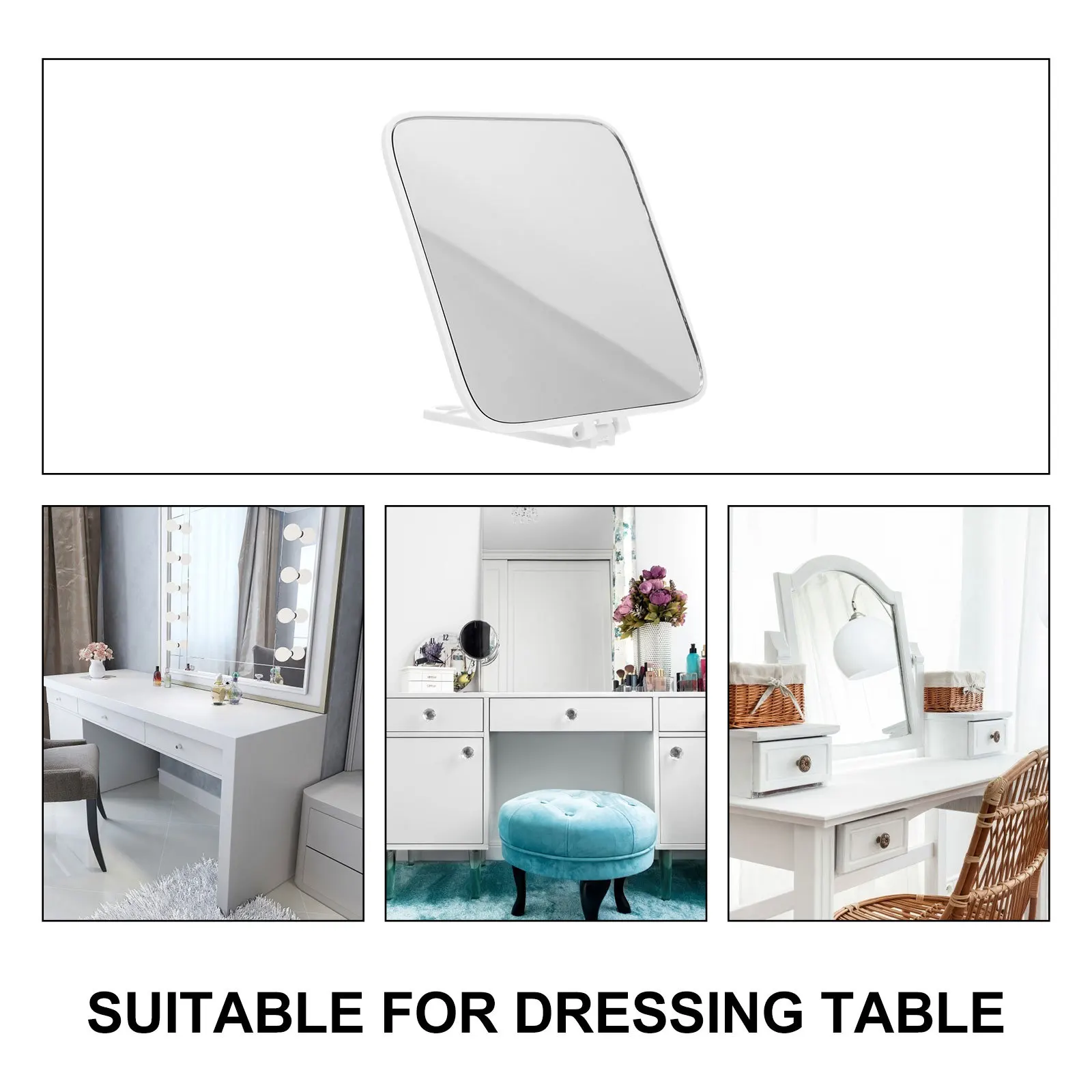 

Compact Folding Handheld Mirror High Quality Material Smooth Reflective Surface for Daily Makeup Travel Portable Convenient